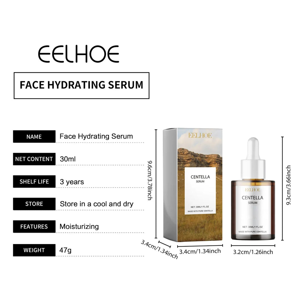 EELHOE Centella Asiatica Serum Tighten Skin Soothing Smooth Improve Dryness Deep Hydration Face Care Moisturizing Facial Serum
