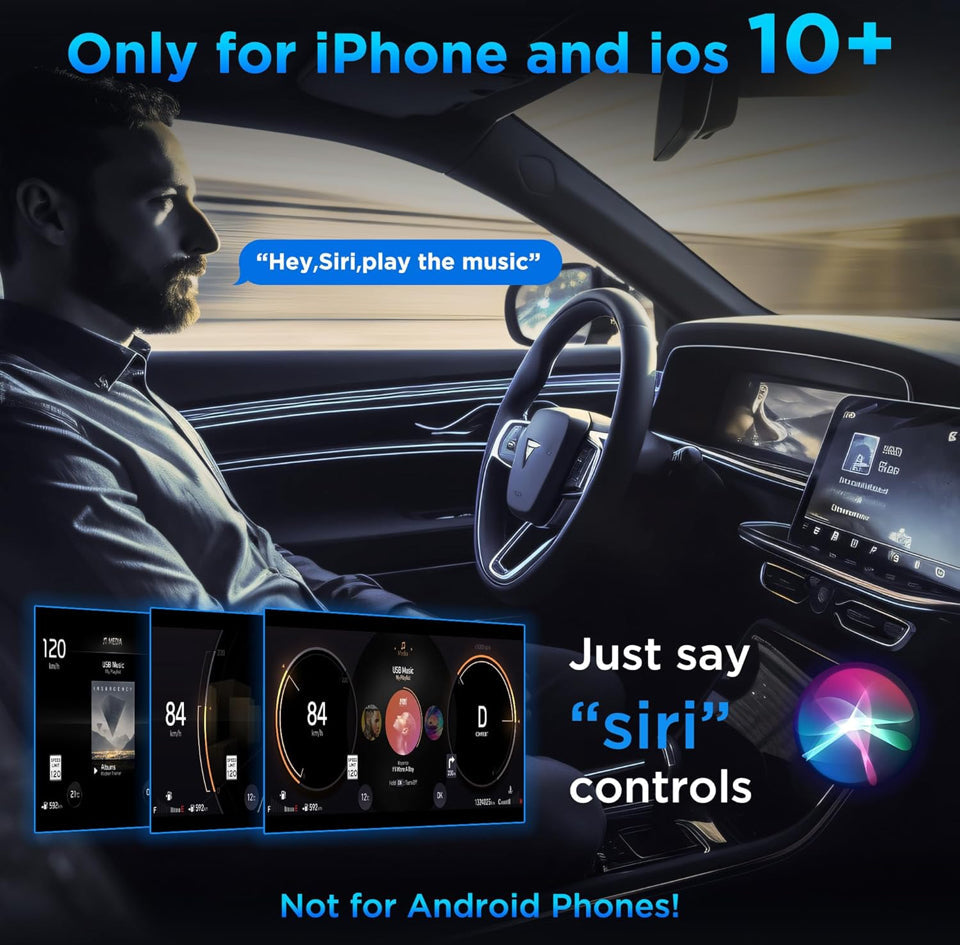 Brand New TERUNSOUI Wireless Carplay Adapter, Converts Wired to Wireless carplay Adapter for iPhone, Wireless Control Plug & Play Carplay for Cars from 2017 & for Apple iPhone iOS 10+