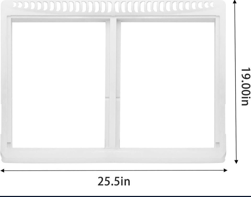 Open Box FBULWSEC 240364787 Refrigerator Crisper Drawer Cover Frame Crisper Pan Cover Compatible with Frigidaire Refrigerator-Replaces 240364714, 2403