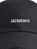 JACQUEMUS Adjustable Curved Peak Cap with Frayed Edge