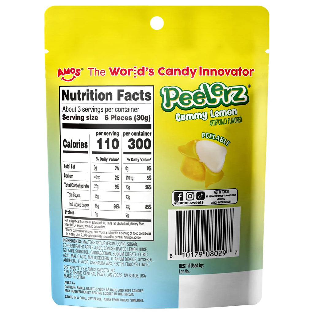 Amos Peelerz Lemon 6 pack (3oz)