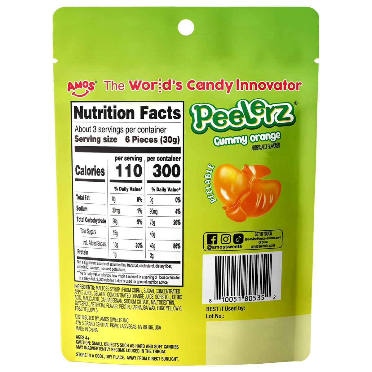 Amos Peelerz Orange 6 pack (3oz)