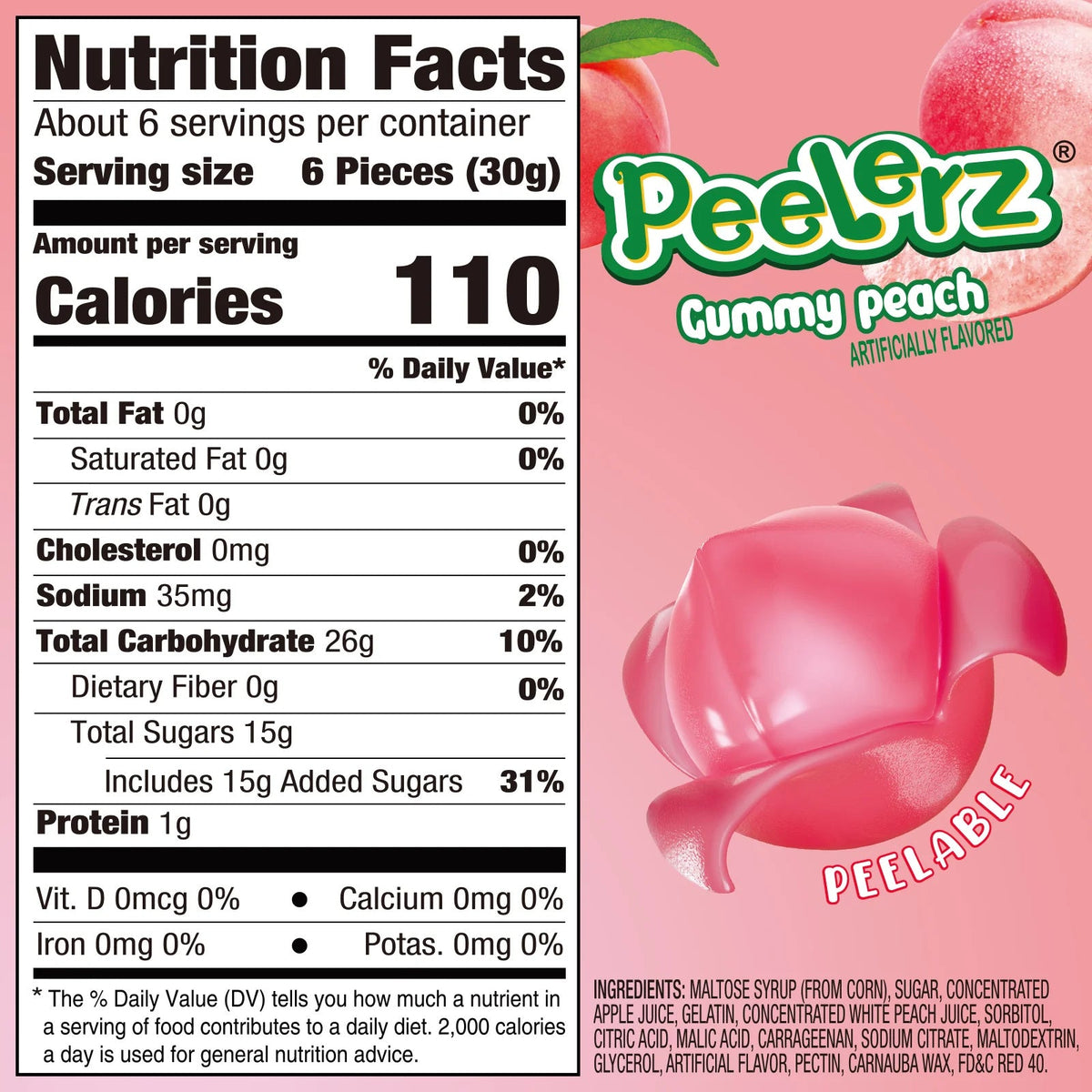 Amos Peelerz Peach 6 pack (6oz)