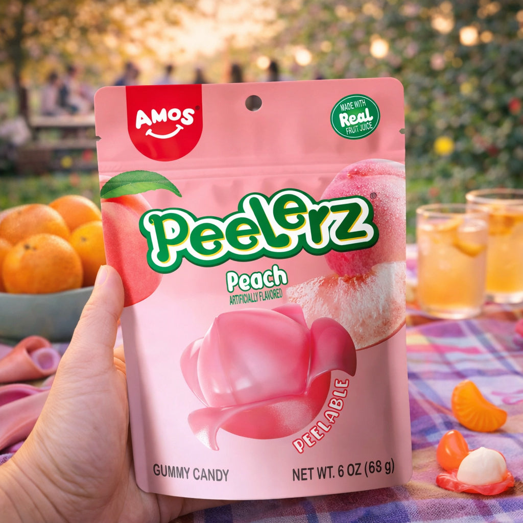 Amos Peelerz Peach 6 pack (6oz)