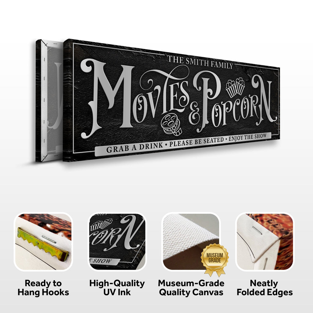 Personalized Movies & Popcorn Sign