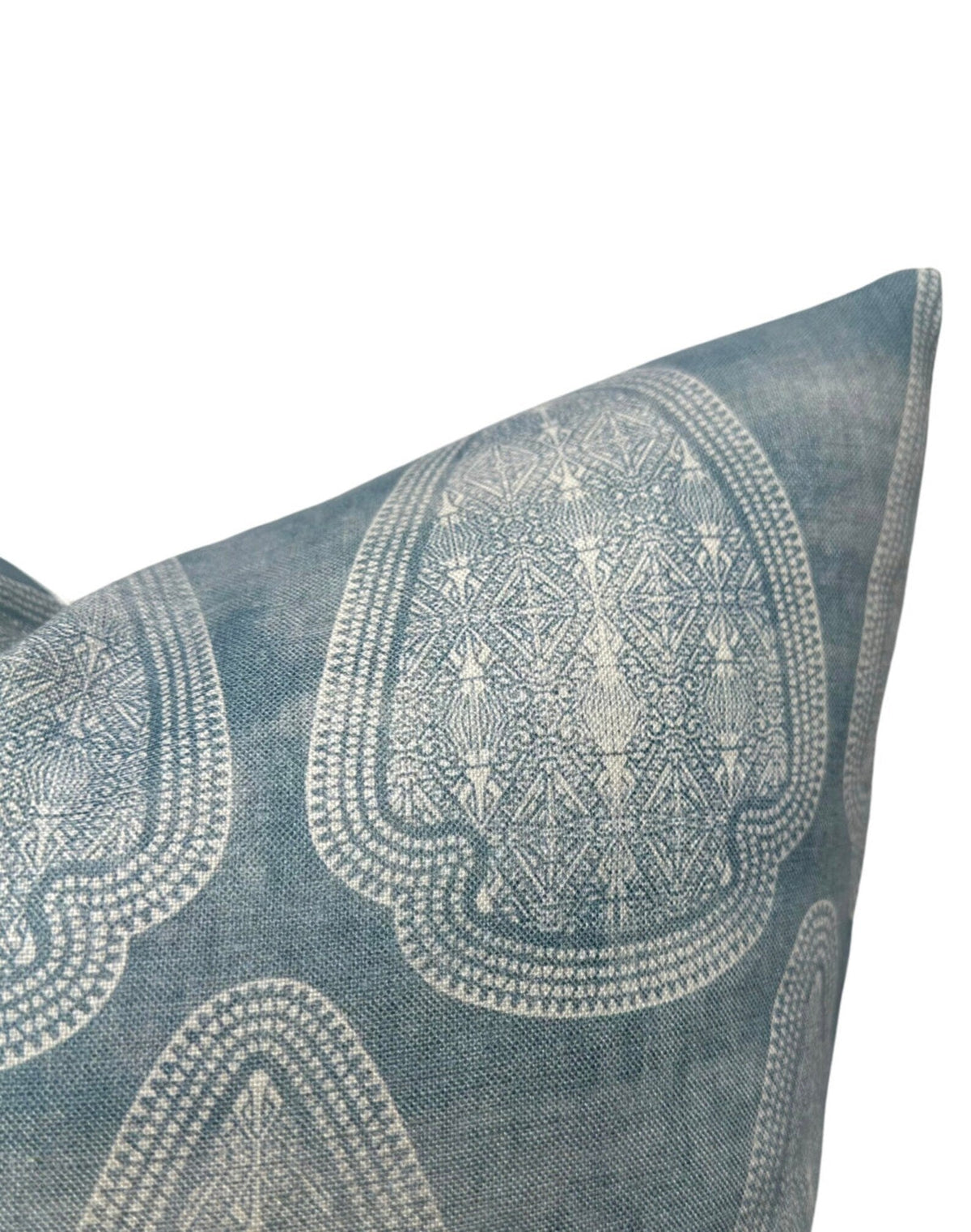 Artemis Distressed Pillow Cover in Lake Blue, Susan Connor Textiles