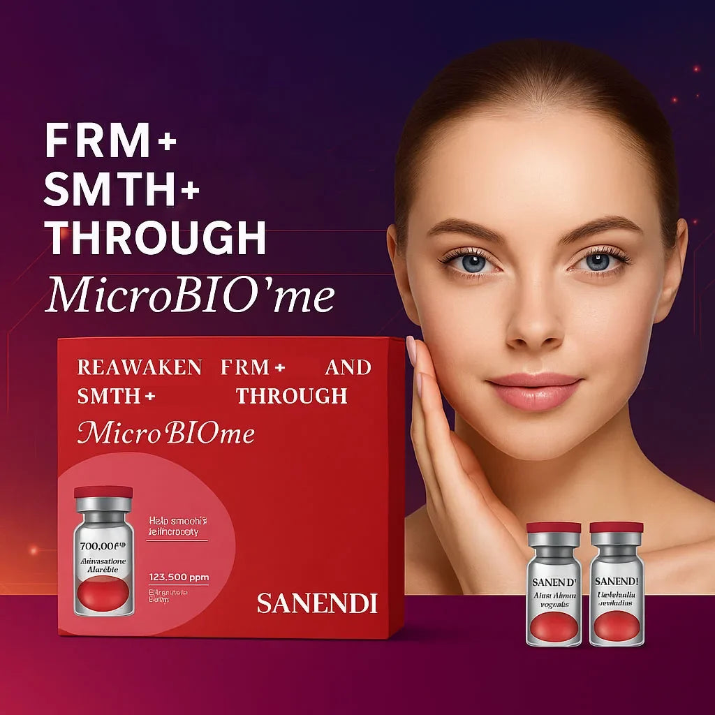 SANENDI Korea Skincare Hyaluronic Acid Ampoule MicroBiome Serum Moisture-Support Lightweight Hydration A-AG Solution