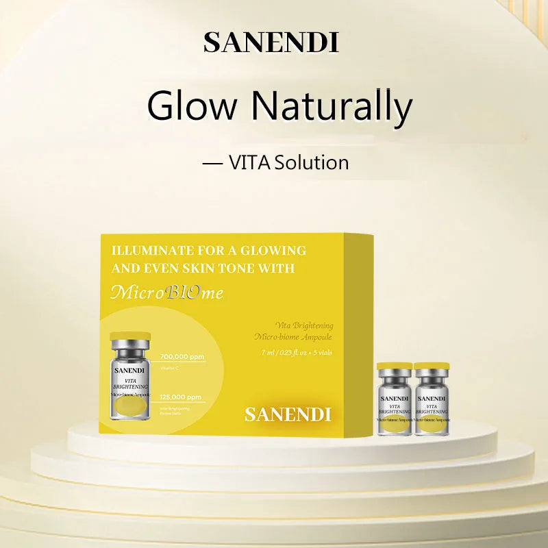 SANENDI Korea Skincare Hyaluronic Acid Ampoule MicroBiome Serum Moisture-Support Lightweight Hydration A-AG Solution