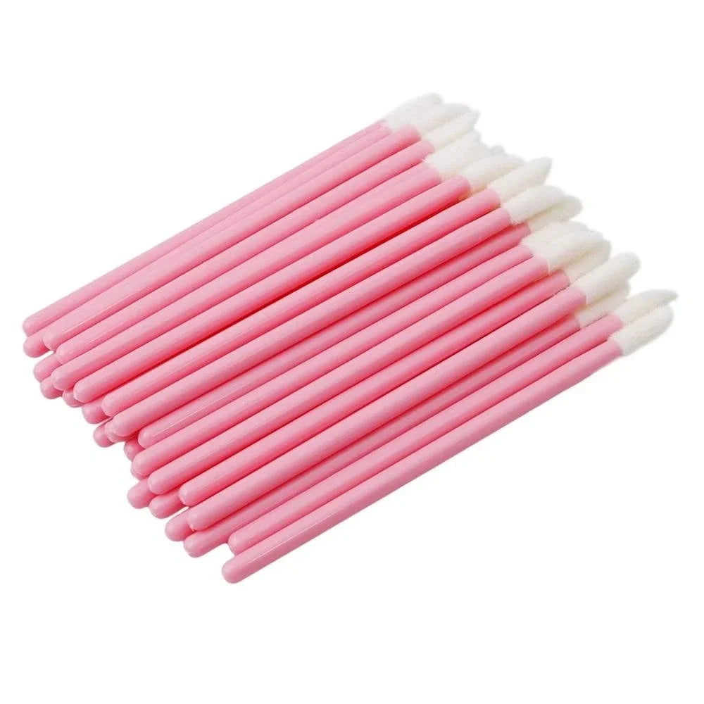 500-1000Pcs Pink Disposable Lip Brush Full Size Lipsticks Lipbrush Mascara Applicator Lipstick Wands Set Cosmetic Makeup Tool