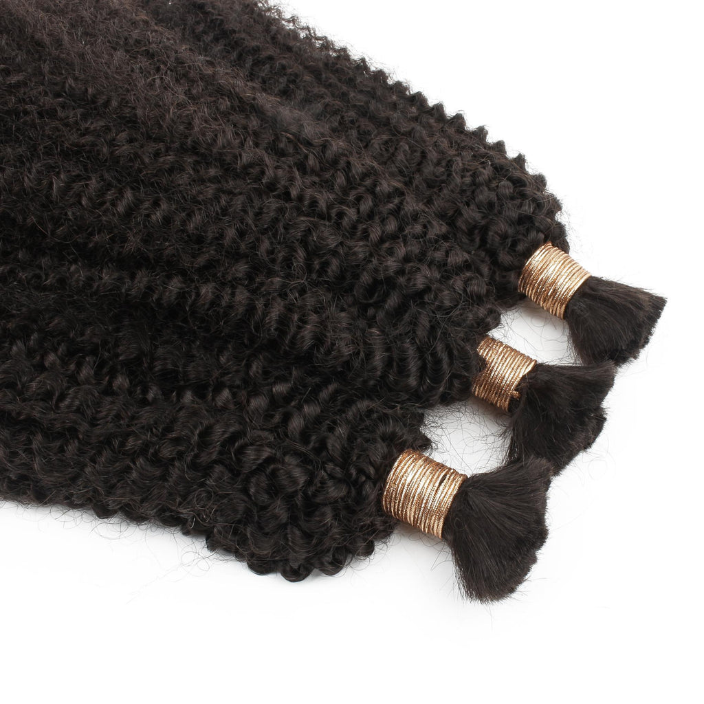Afro Kinky Bulk 100% Human Braiding Hair