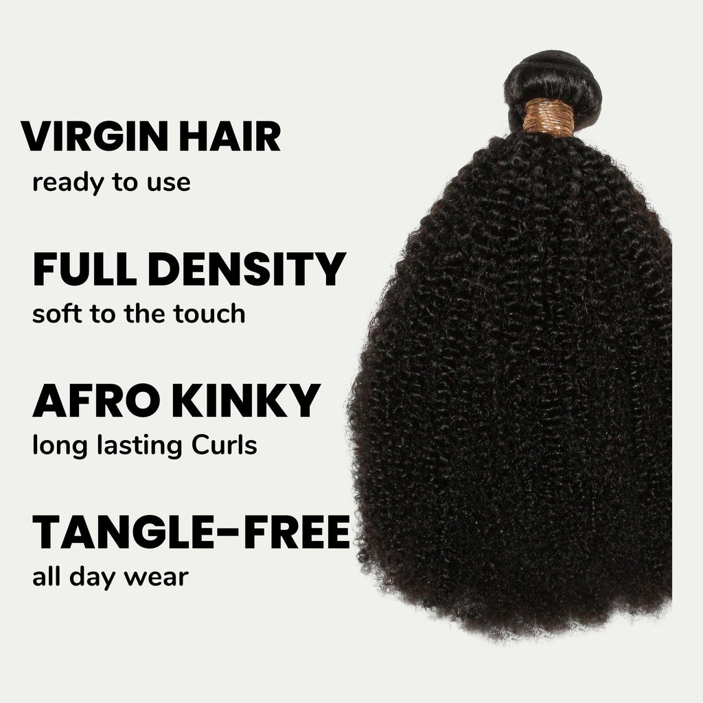 Afro Kinky Curly 100% Human Hair Bundles