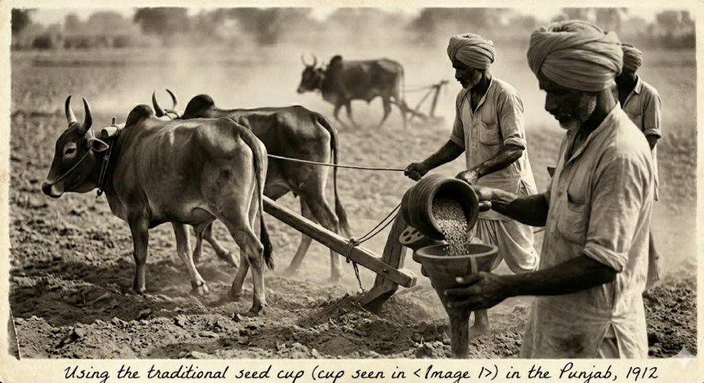 Ancient Oxidized Wood Funnel Seeder
