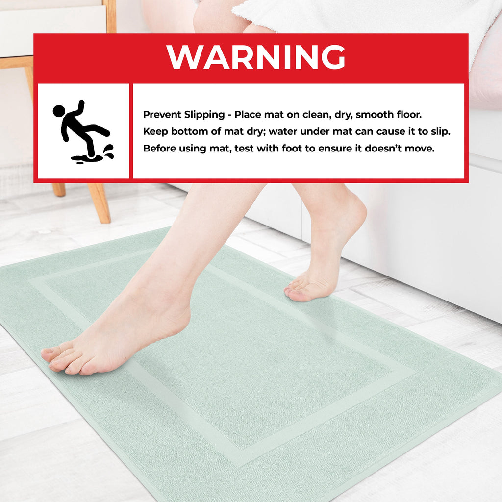American Soft Linen Bekos 100% Cotton Bath Mat Set, 2 Piece 20x34 inches Bath Mats for Bathroom