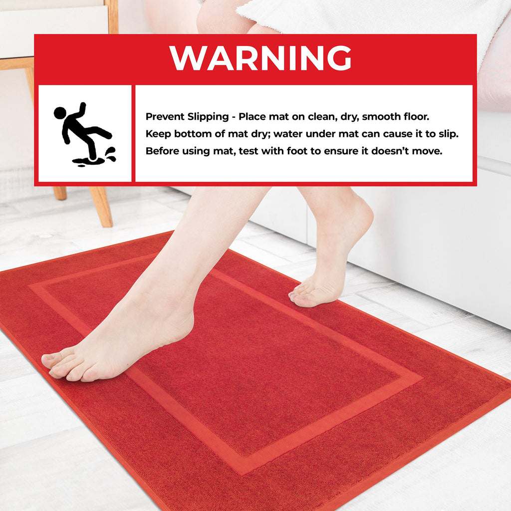 American Soft Linen Bekos 100% Cotton Bath Mat Set, 2 Piece 20x34 inches Bath Mats for Bathroom