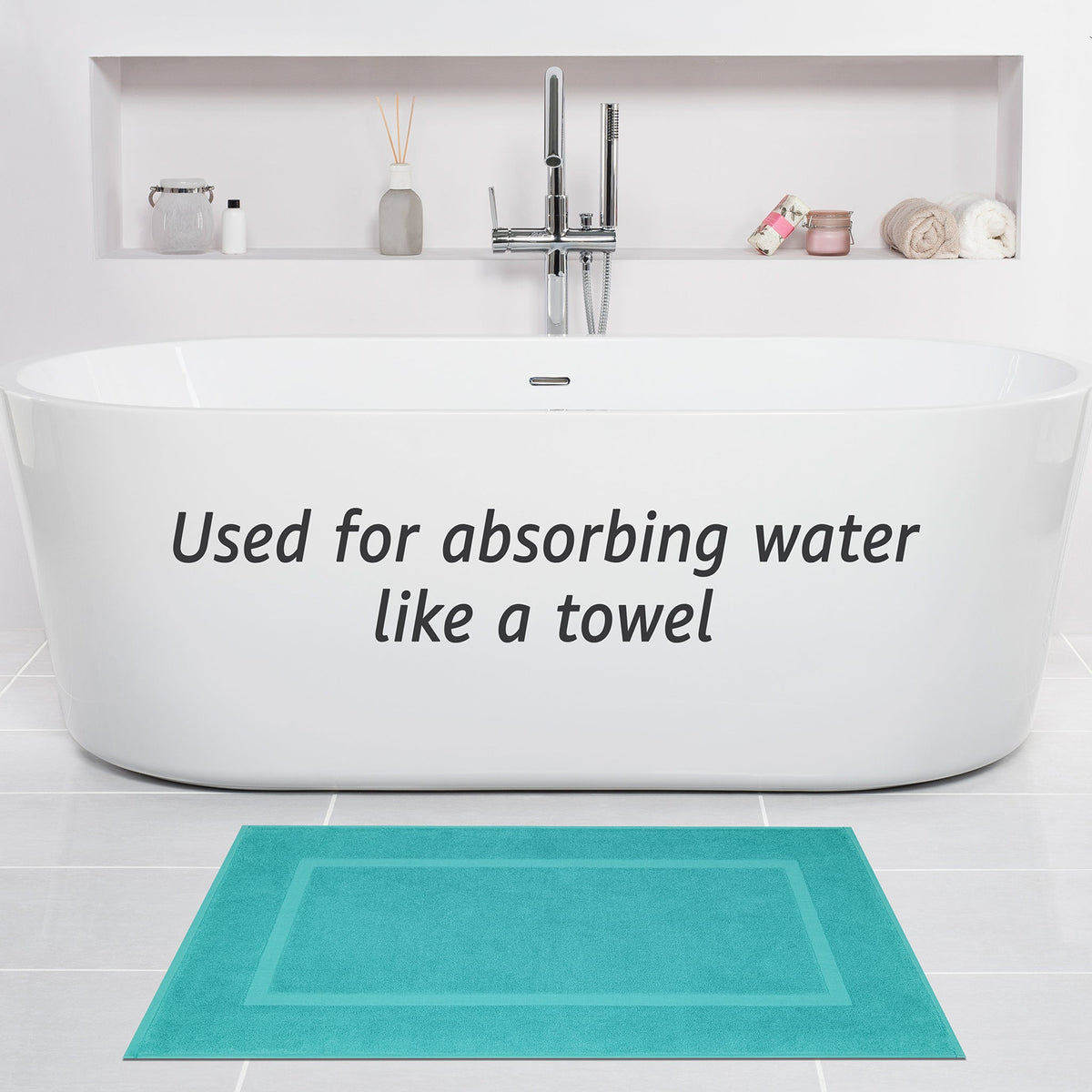American Soft Linen Bekos 100% Cotton Bath Mat Set, 2 Piece 20x34 inches Bath Mats for Bathroom