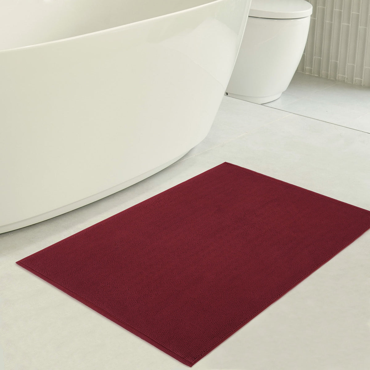 American Soft Linen 100% Cotton Bath Mat Rugs, 20x34 inches with Silicone Backing, Soft Absorbent Grip-Enhanced Bath Mats for Bathroom