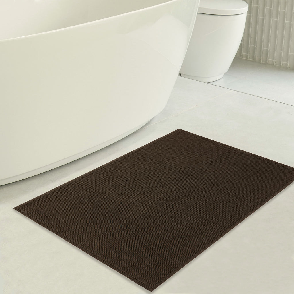 American Soft Linen 100% Cotton Bath Mat Rugs, 20x34 inches with Silicone Backing, Soft Absorbent Grip-Enhanced Bath Mats for Bathroom