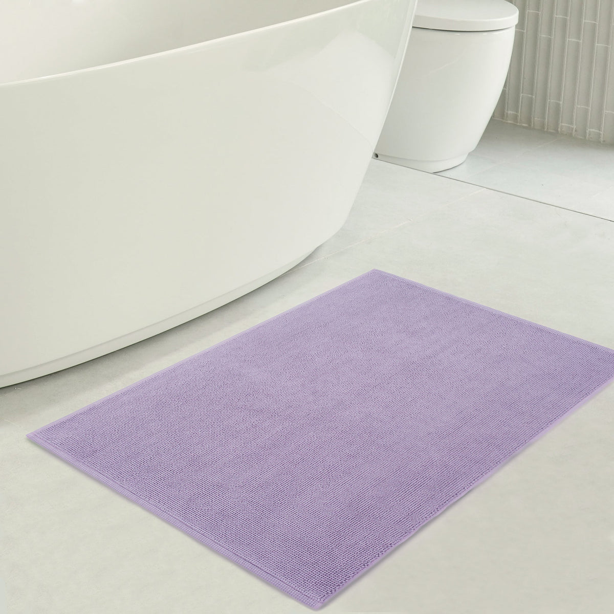 American Soft Linen 100% Cotton Bath Mat Rugs, 20x34 inches with Silicone Backing, Soft Absorbent Grip-Enhanced Bath Mats for Bathroom