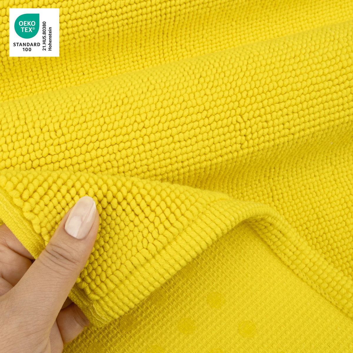 American Soft Linen 100% Cotton Bath Mat Rugs, 20x34 inches with Silicone Backing, Soft Absorbent Grip-Enhanced Bath Mats for Bathroom