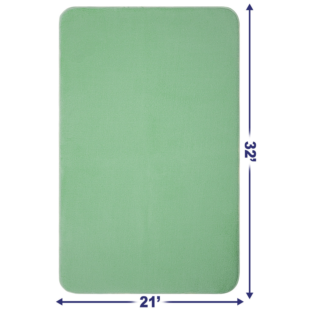 American Soft Linen Fluffy Foamed Bath Rug, 21x32 inches Bath Rugs for Bathroom, 100% Polyester Upper Fluffy Surface and Grip Enhanced Base