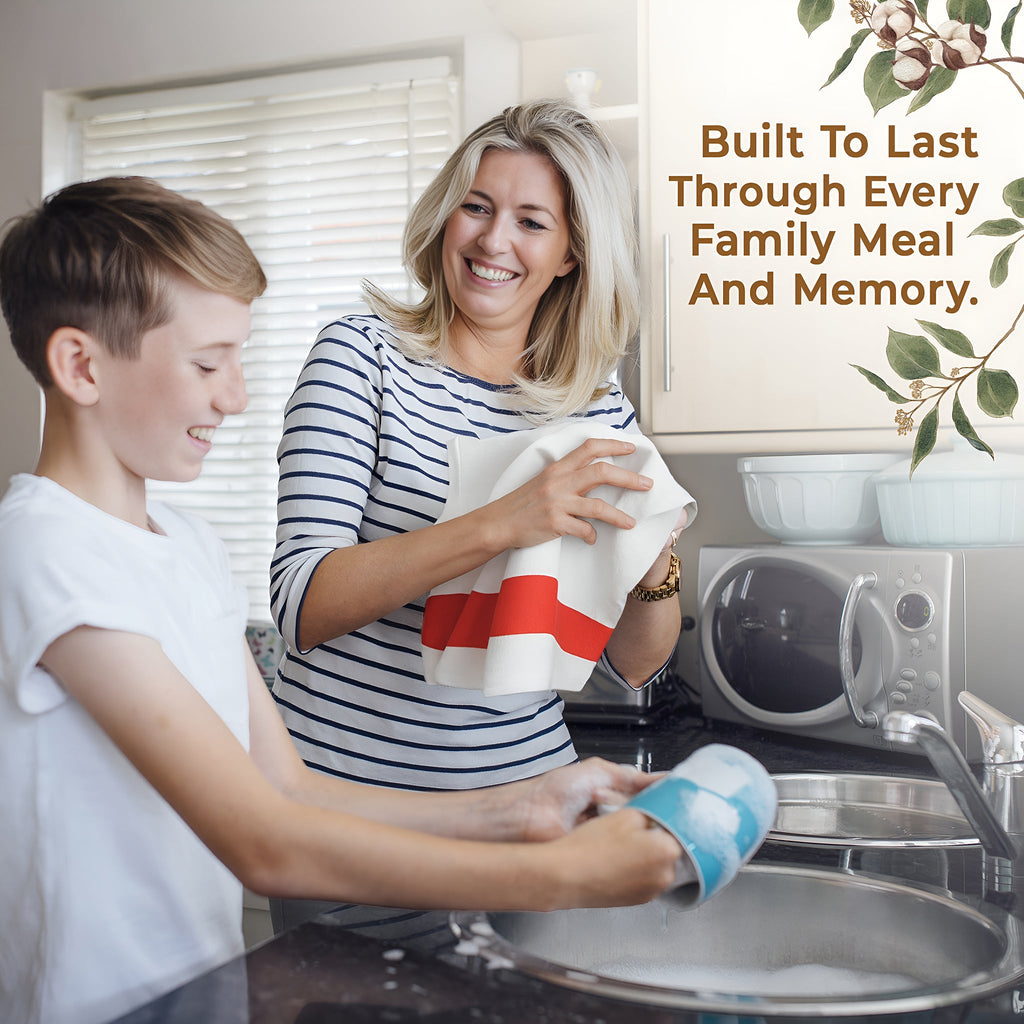 American Soft Linen 4 Packed Dish Towels, 100% Cotton Dish Cloths for Kitchen (BEST PRICE💖 )