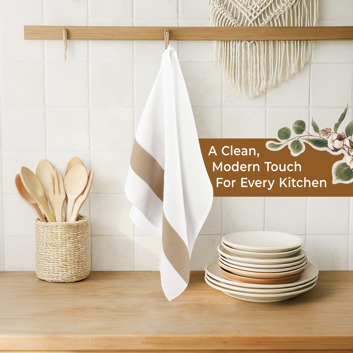 American Soft Linen 4 Packed Dish Towels, 100% Cotton Dish Cloths for Kitchen (BEST PRICE💖 )