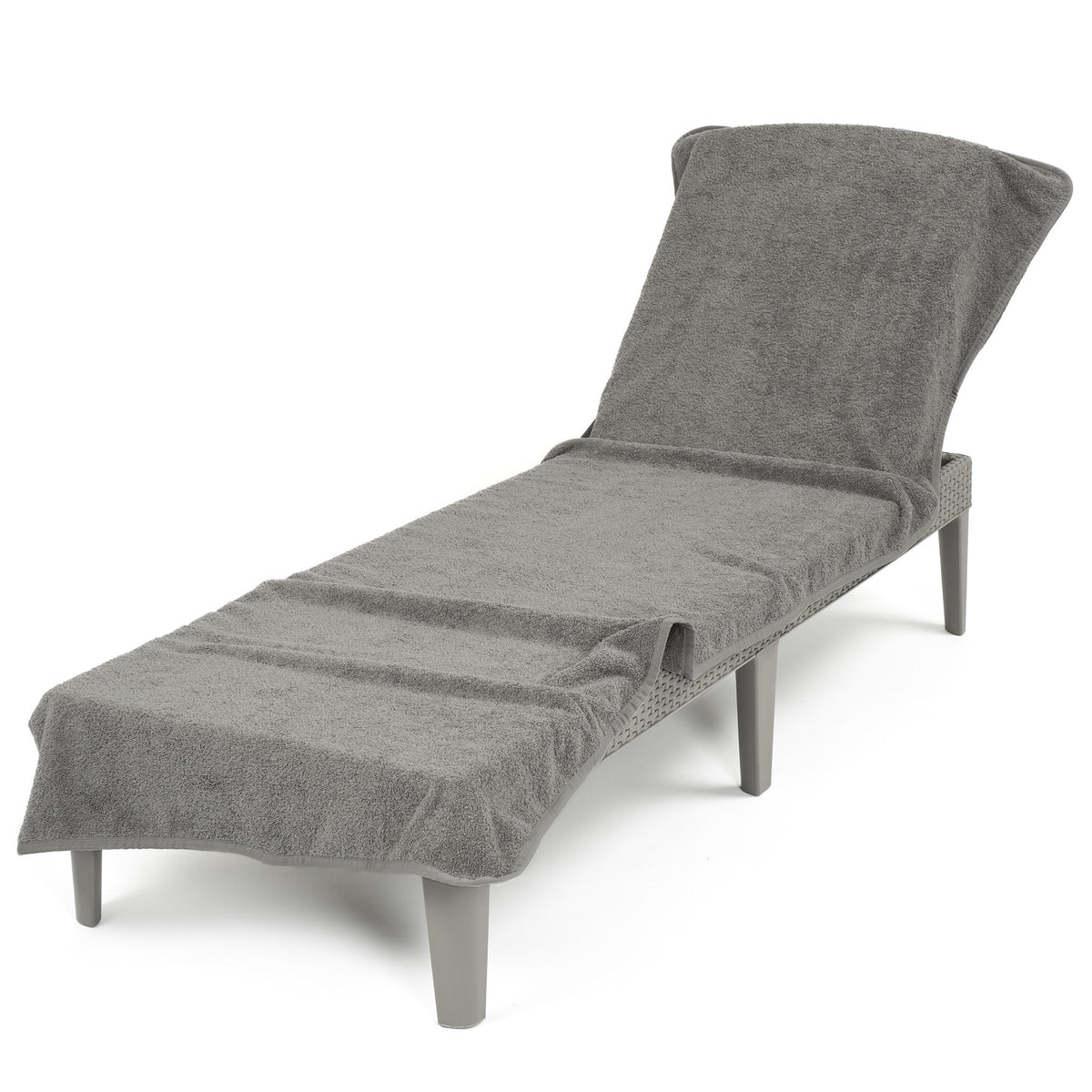 American Soft Linen Chaise Lounge Covers with Pocket, Premium Cotton, 86x32 Inches