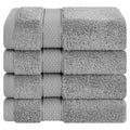 American Soft Linen 100% Cotton, Salem 4 Piece Washcloth Set for Bathroom and Kitchen