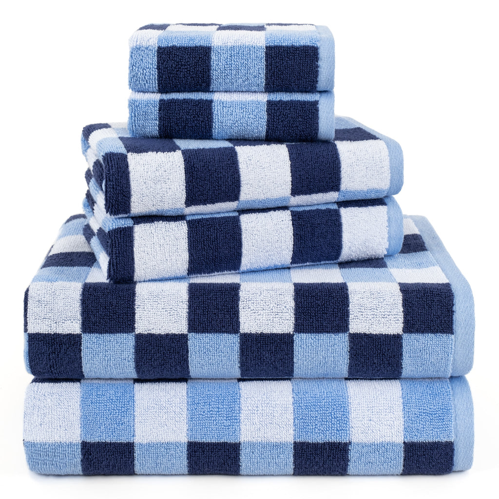 6-Piece Turkish Cotton Towel Set – Luxury Bath Towels Set, Egyptian Cotton Alternative, Soft & Quick Dry