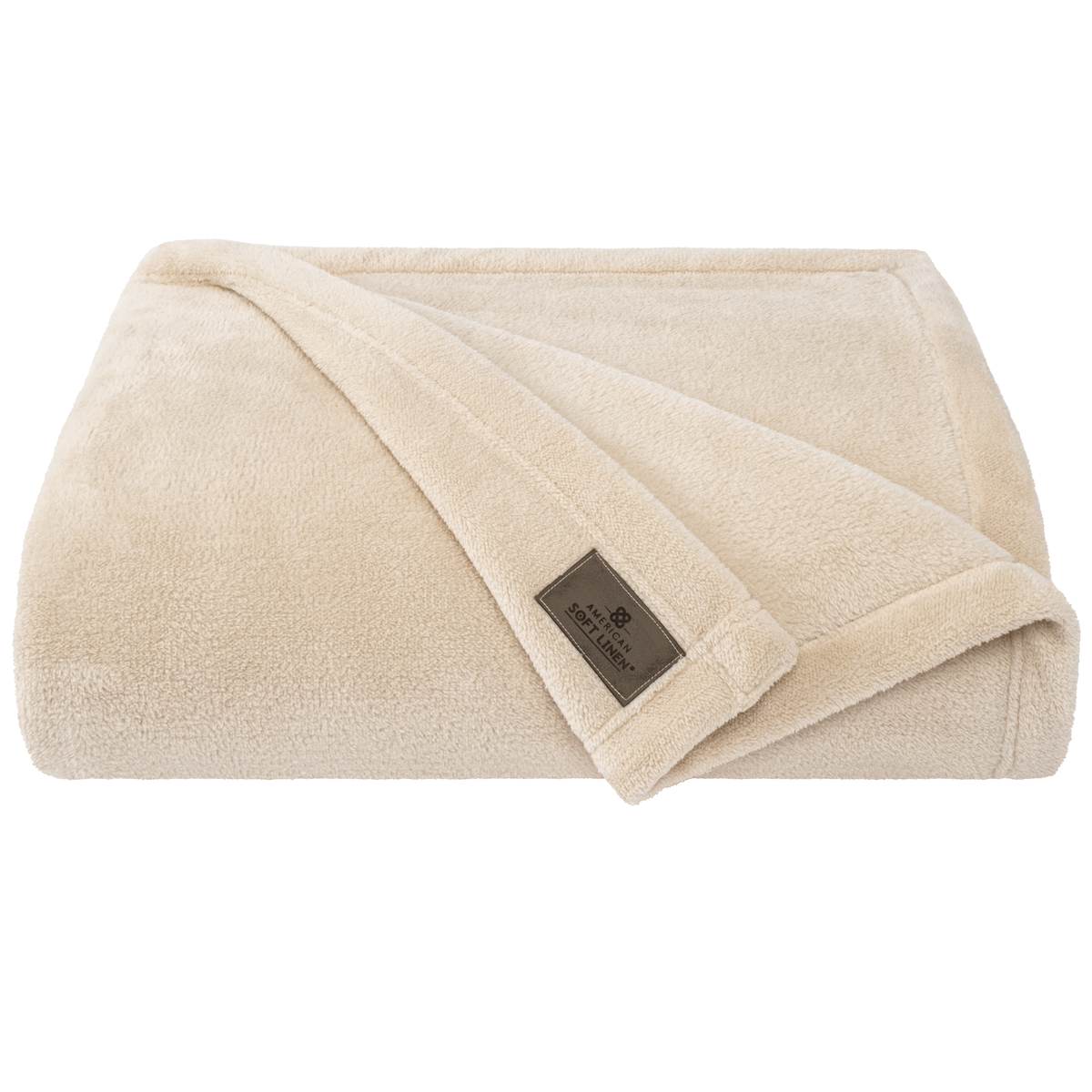 American Soft Linen Bedding Fleece Blanket, Plush Fuzzy Cozy Soft Blanket for Bed, Sofa, Couch