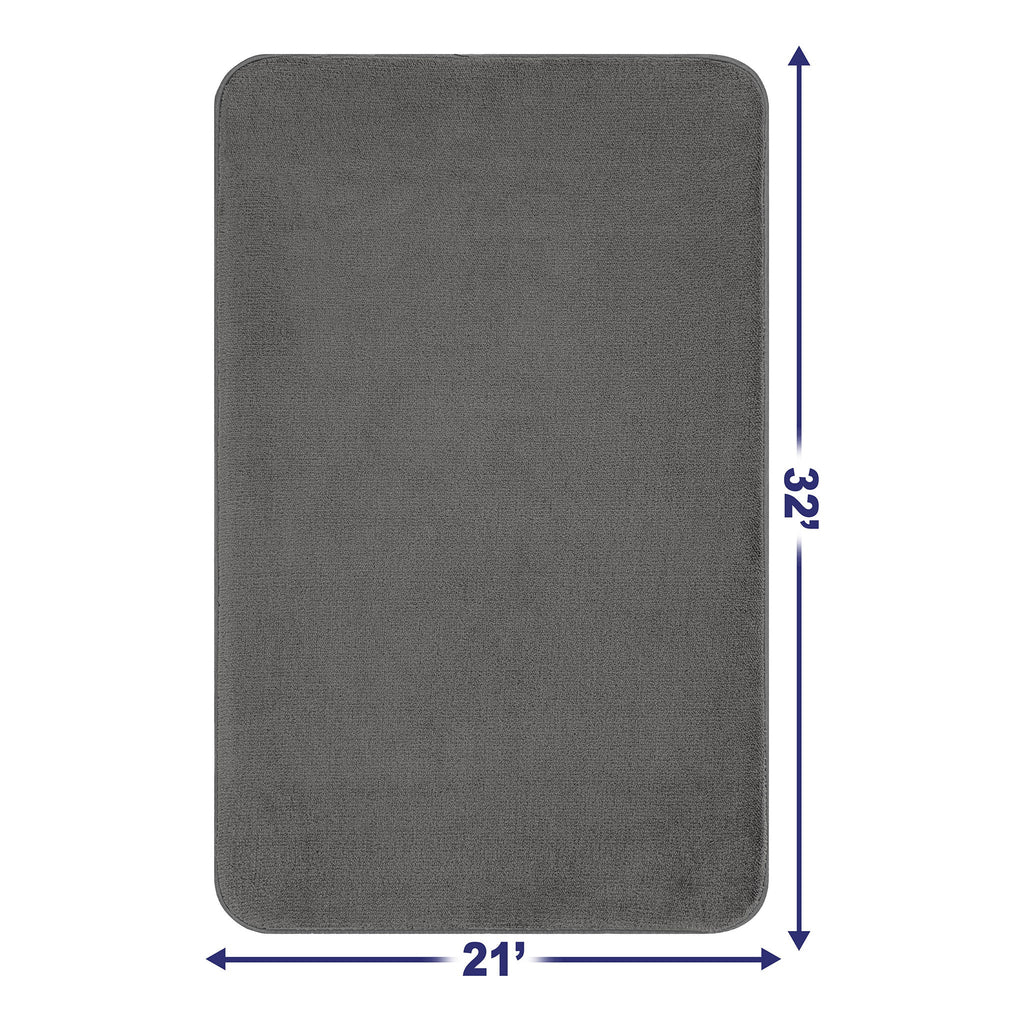 American Soft Linen Fluffy Foamed Bath Rug, 21x32 inches Bath Rugs for Bathroom, 100% Polyester Upper Fluffy Surface and Grip Enhanced Base