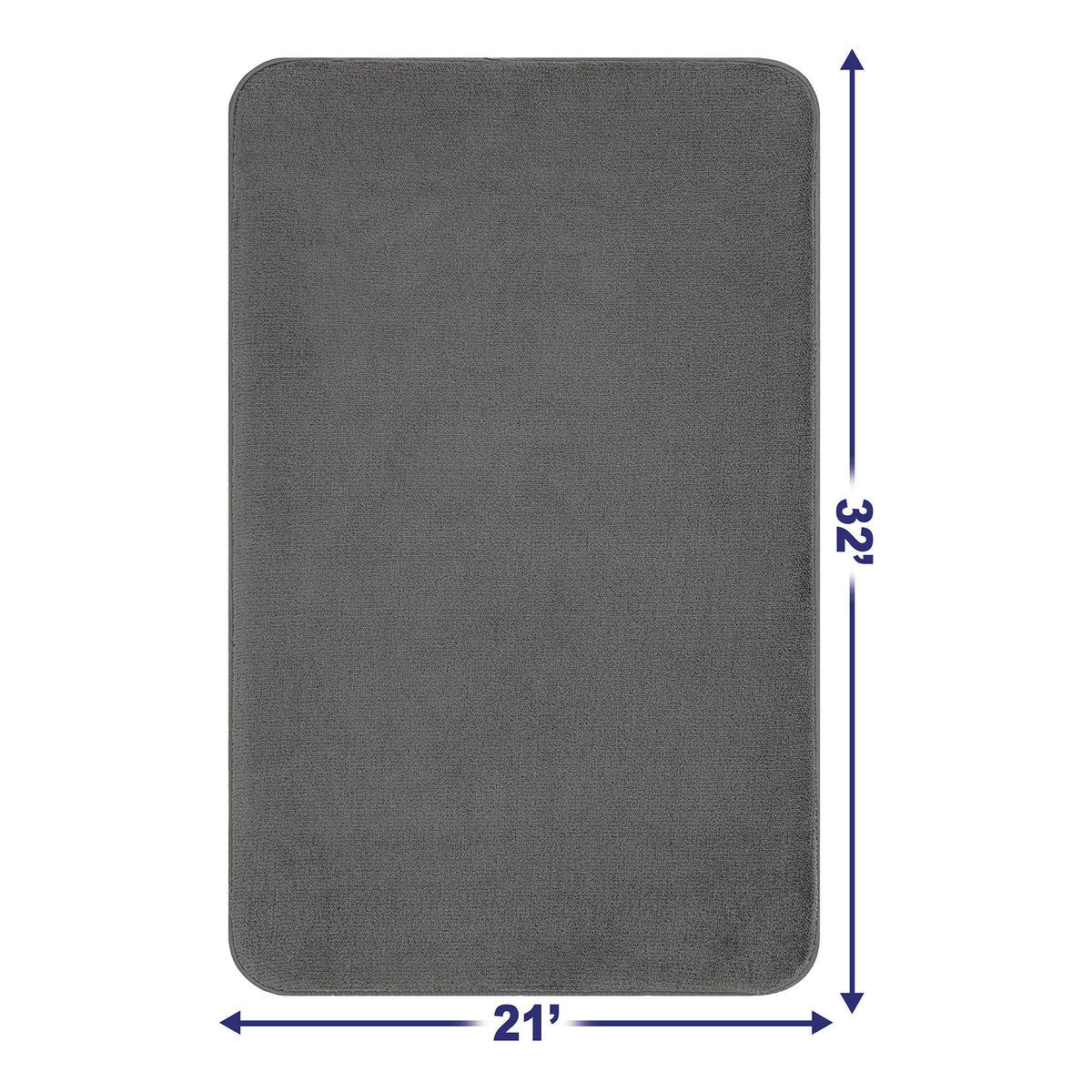 American Soft Linen Fluffy Foamed Bath Rug, 21x32 inches Bath Rugs for Bathroom, 100% Polyester Upper Fluffy Surface and Grip Enhanced Base