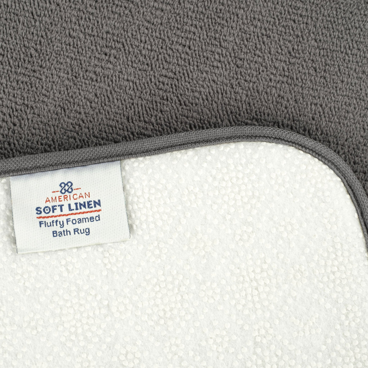 American Soft Linen Fluffy Foamed Bath Rug, 21x32 inches Bath Rugs for Bathroom, 100% Polyester Upper Fluffy Surface and Grip Enhanced Base