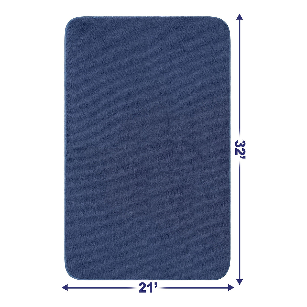 American Soft Linen Fluffy Foamed Bath Rug, 21x32 inches Bath Rugs for Bathroom, 100% Polyester Upper Fluffy Surface and Grip Enhanced Base