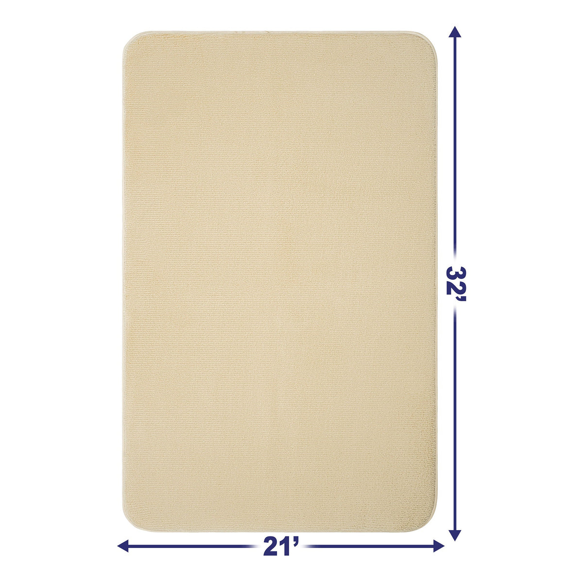American Soft Linen Fluffy Foamed Bath Rug, 21x32 inches Bath Rugs for Bathroom, 100% Polyester Upper Fluffy Surface and Grip Enhanced Base