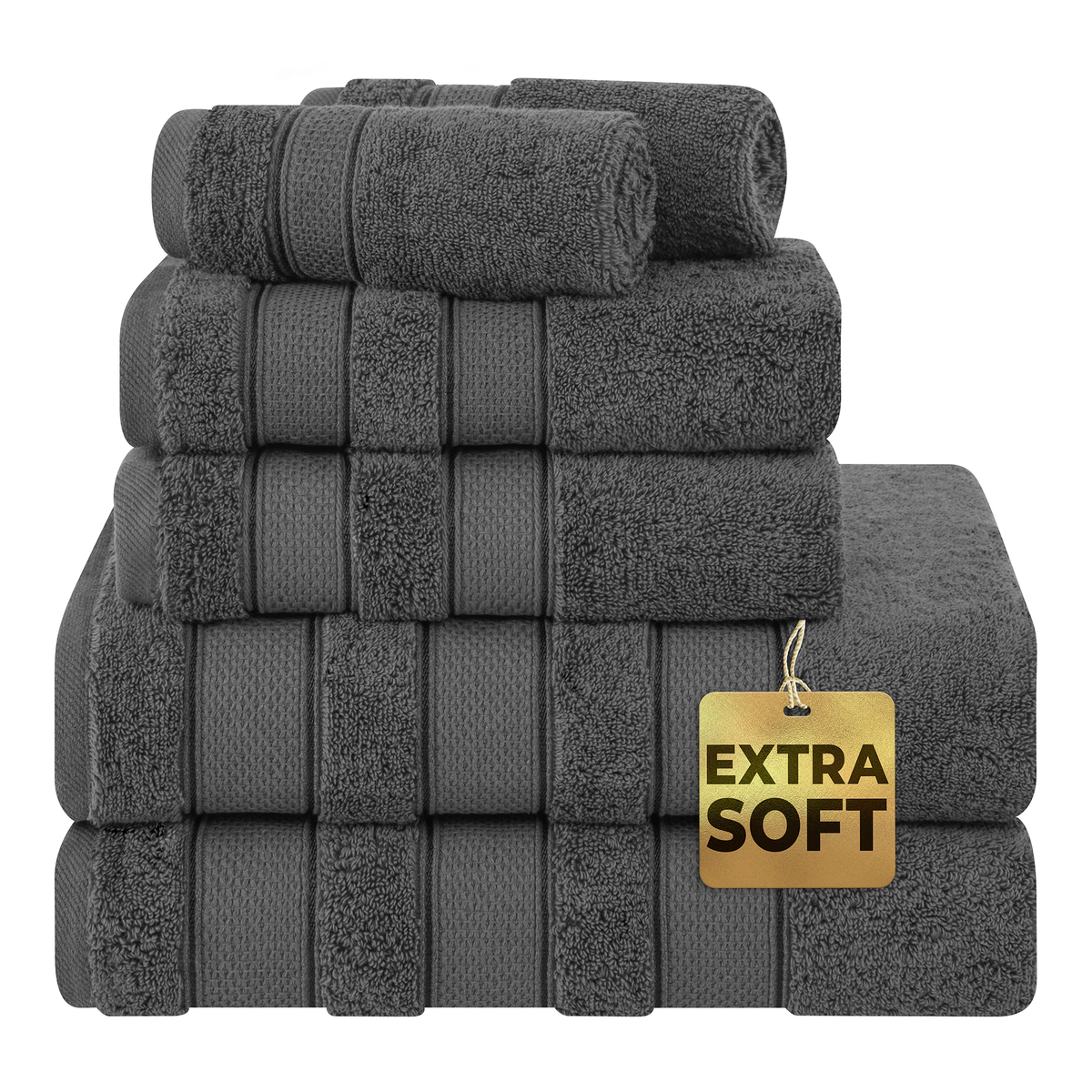 Salem 6 Piece 100% Cotton Luxury Bath Towel Set - 10 Set Case Pack
