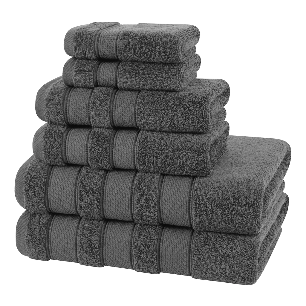 Salem 6 Piece 100% Cotton Luxury Bath Towel Set - 10 Set Case Pack