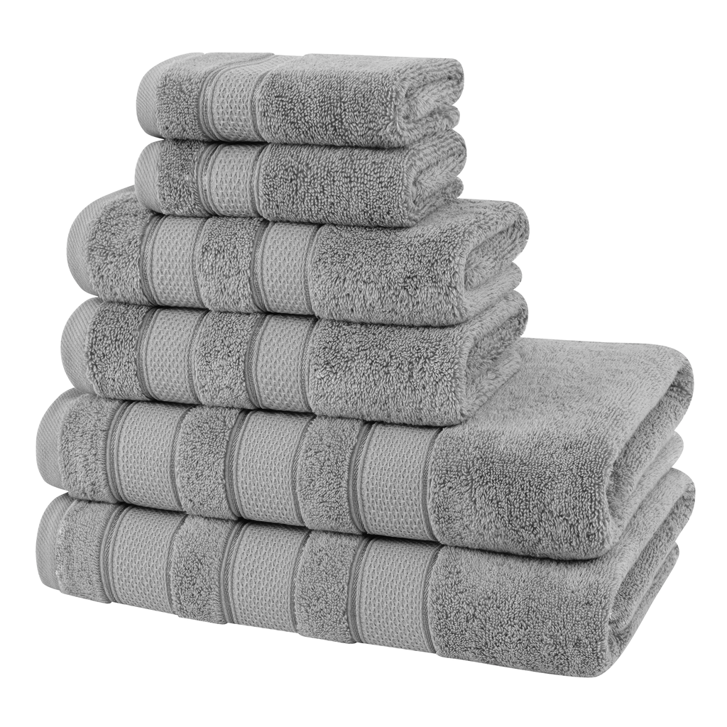 Salem 6 Piece 100% Cotton Luxury Bath Towel Set - 10 Set Case Pack