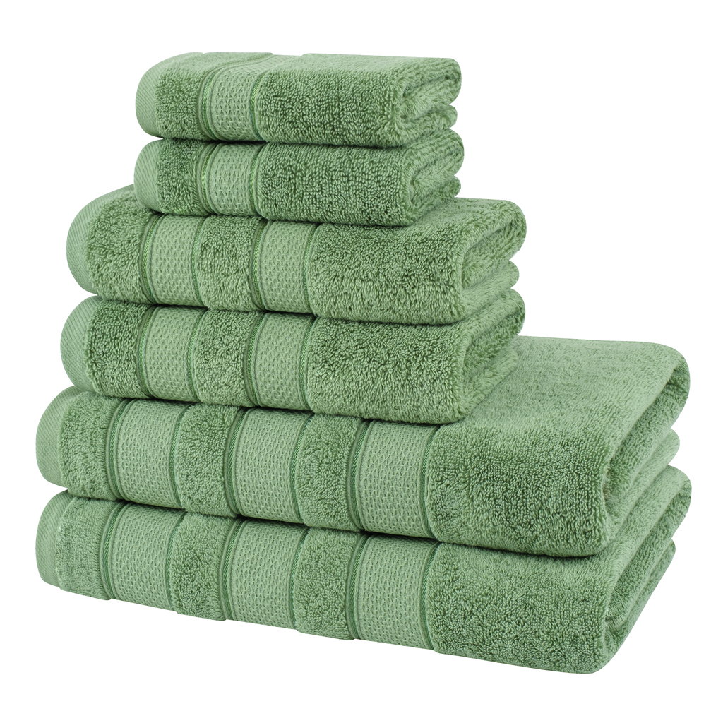 Salem 6 Piece 100% Cotton Luxury Bath Towel Set - 10 Set Case Pack