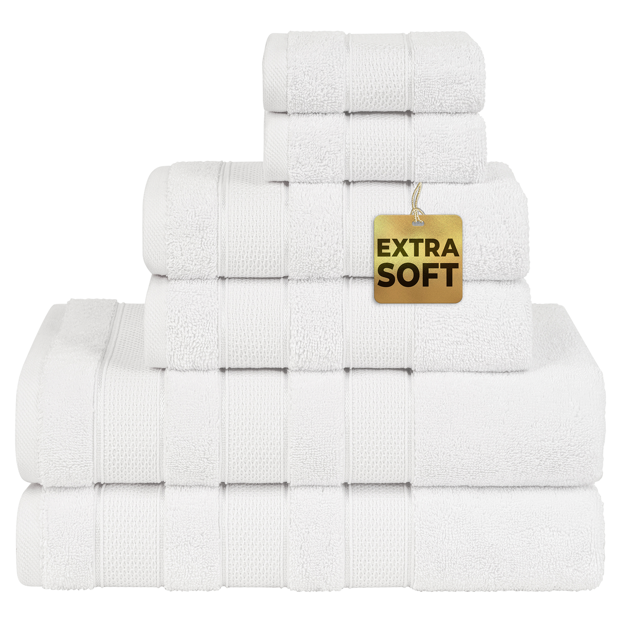 Salem 6 Piece 100% Cotton Luxury Bath Towel Set - 10 Set Case Pack