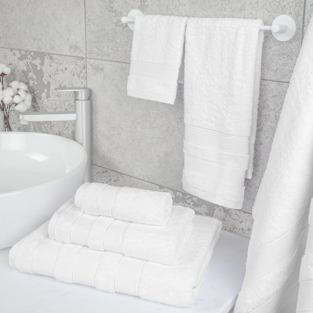 Salem 6 Piece 100% Cotton Luxury Bath Towel Set - 10 Set Case Pack