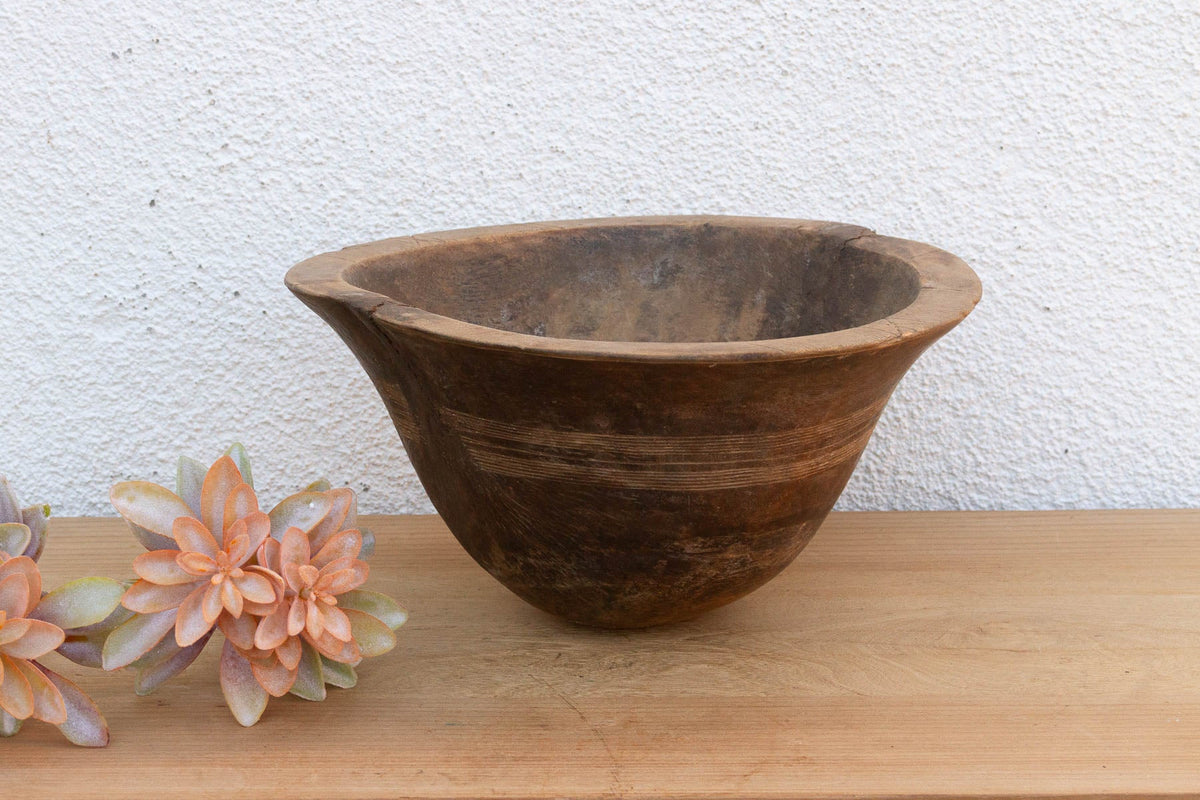 Antique Oromo Wooden Milk Bowl