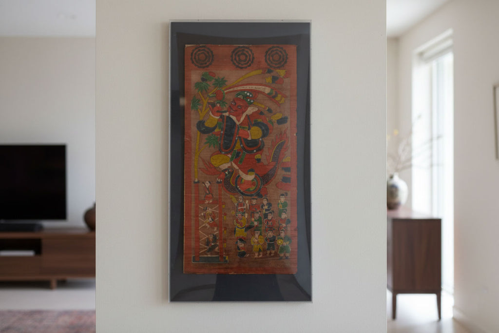 Antique Tibetan Thangka of Mahakala Fierce Guardian