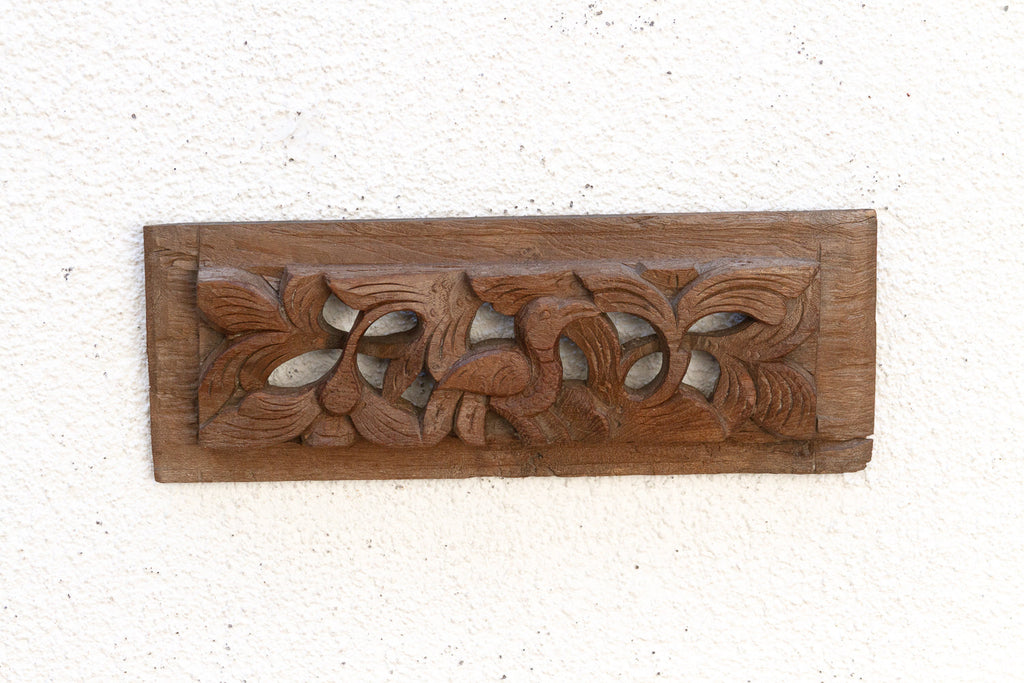 Antique Wax Patinated Wall Carving