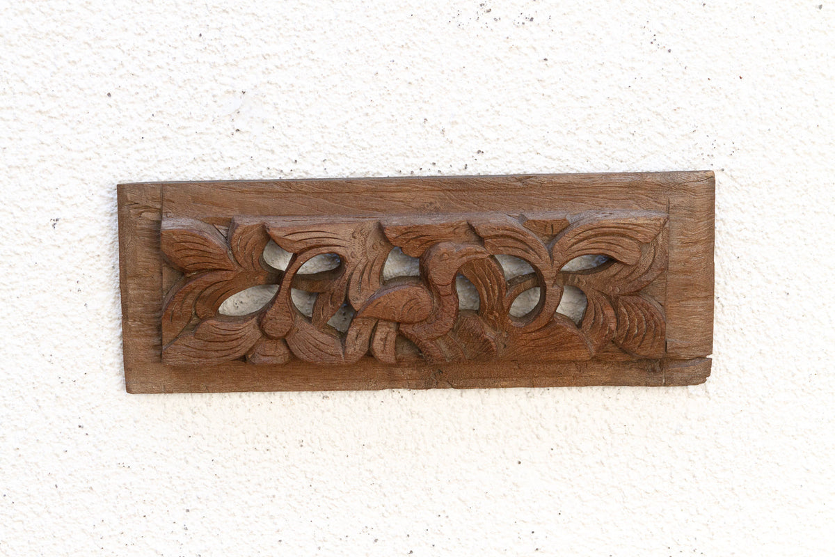 Antique Wax Patinated Wall Carving
