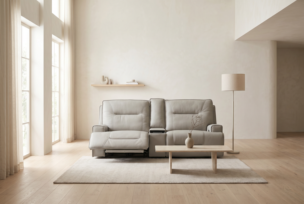 Atlas Fog Zero Gravity Power Reclining Sofa w/ Fridge