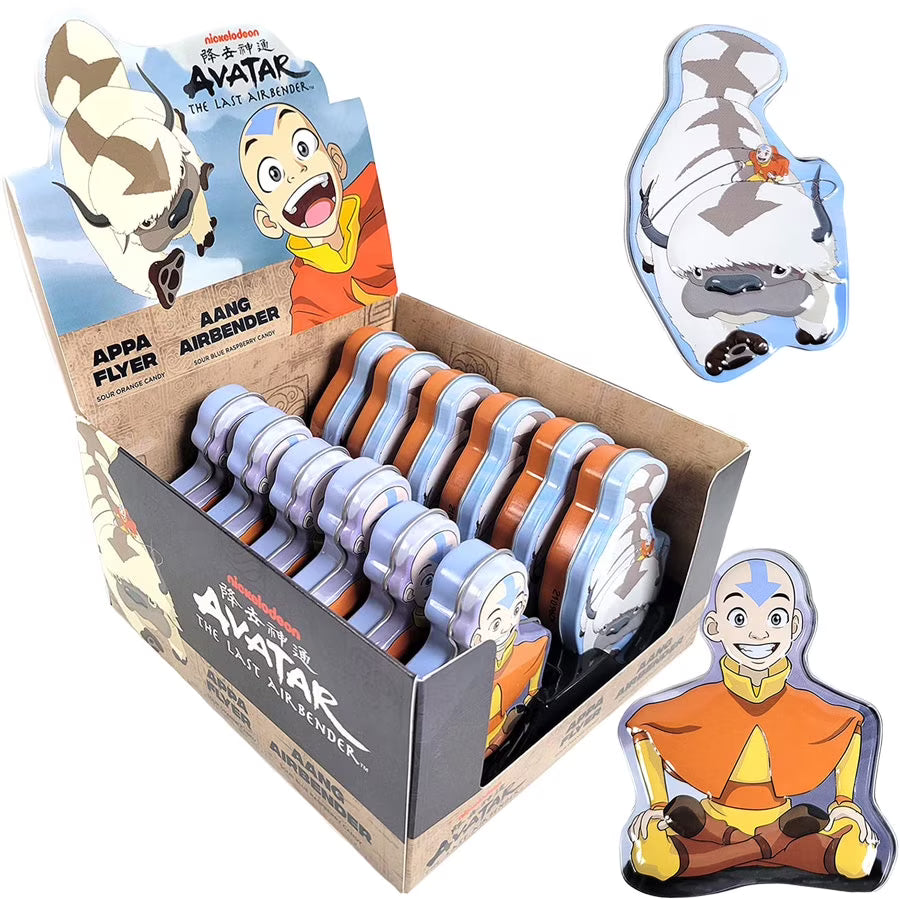 Avatar: Appa Flyer Sour Orange & Aang Airbender Sour Blue Raspberry Candy (20g) (12ct)