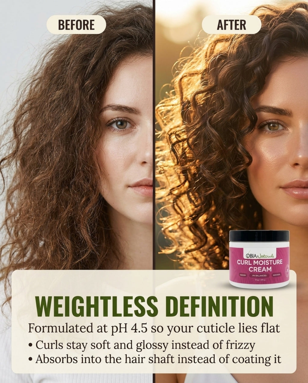 Curl Moisture Cream — Curl Cream & Leave-In Conditioner for Curly Hair