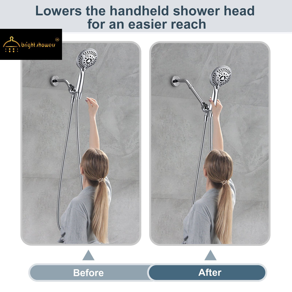 4-Inch & 6-Inch Shower Extension Arm for Rain and Handheld Shower Heads