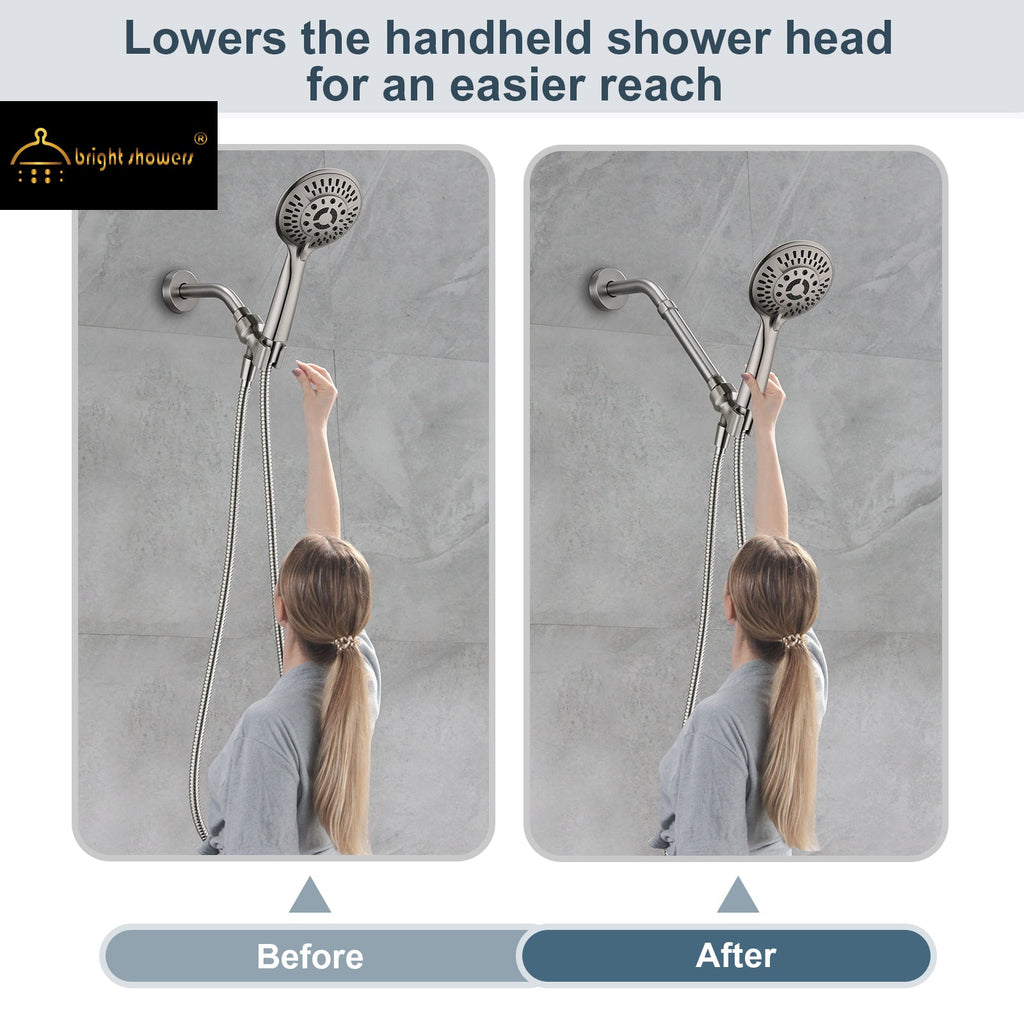 4-Inch & 6-Inch Shower Extension Arm for Rain and Handheld Shower Heads